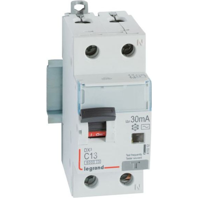 Kombinēts noplūdes automātslēdzis DX3 - 1P+N - C13 - 6kA - 30mA - AC tips