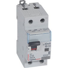 Kombinēts noplūdes automātslēdzis DX3 - 1P+N - 10kA - C10 - 30mA - A tips - N labajā pusē