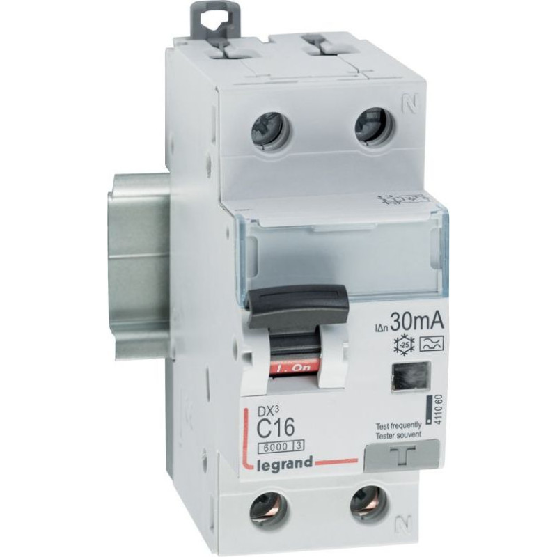 Kombinēts noplūdes automātslēdzis DX3 - 1P+N - C13 - 6kA - 30mA - A tips
