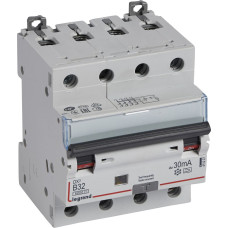 Kombinēts noplūdes automātslēdzis DX3 - 4P - B32 - 6kA - 30mA - A tips