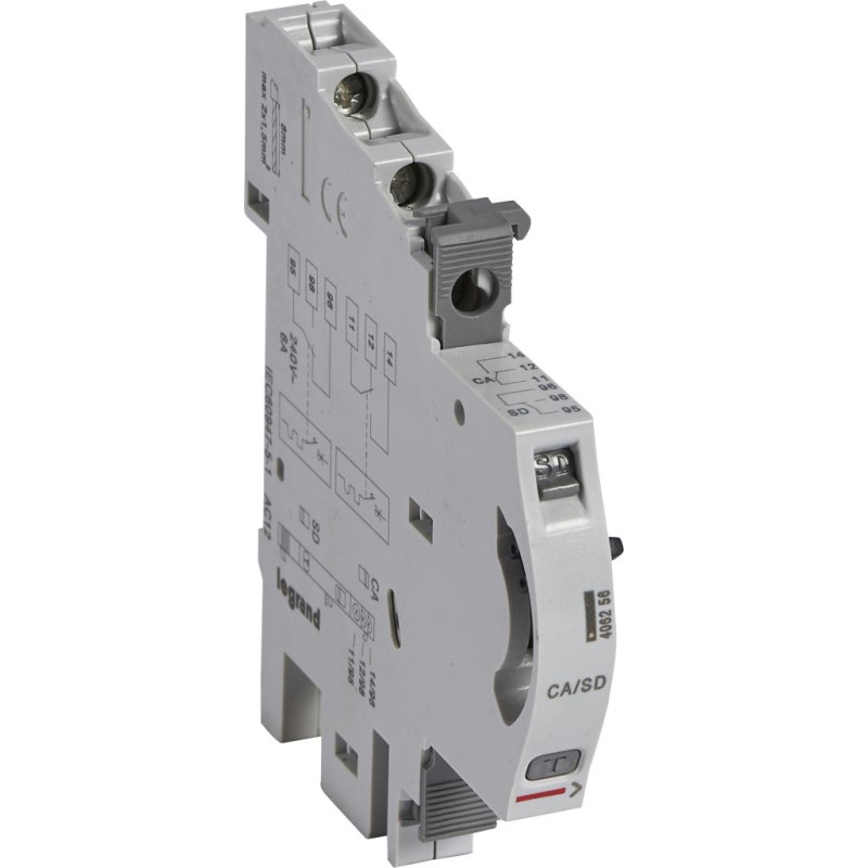 DX3 palīgkontakts / bojājuma signalizācijas kontakts - 6 A - 250 V~ - 0,5 modulis