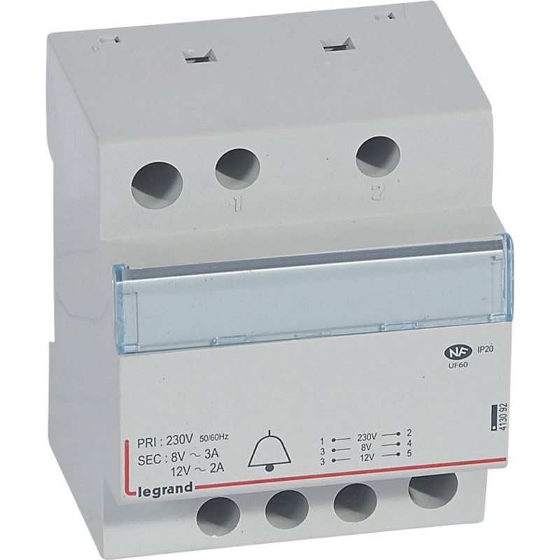 Zvana transformators - 230 V / 12-8 V - 24 VA