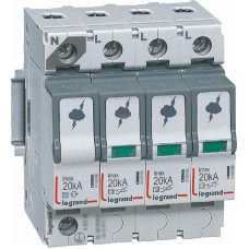 Pārsprieguma aizsardzība - T2 - Imax 20 kA/polam - 3P+N - neitrāle pa kreisi