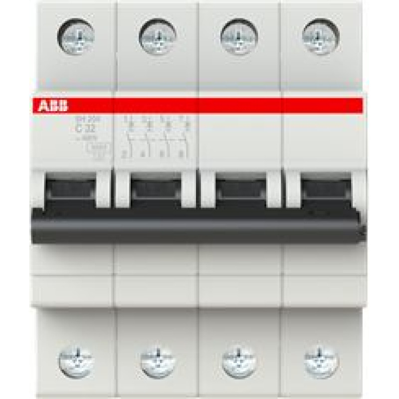 SH204-C32 Automātslēdzis - 4P - 32A - C - (AC) 6 kA