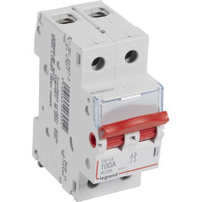 Slodzes slēdzis - 2P - 400 V~ - 100 A - sarkans rokturis