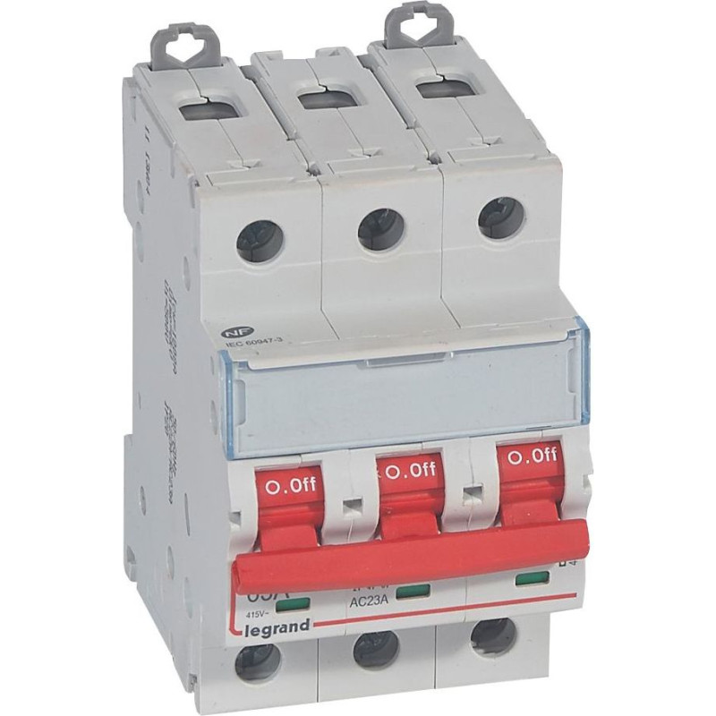 Attālināti atslēdzams slodzes slēdzis DX-IS ar redzamu kontaktu atstarpi - 3P - 400V~ - 63 A