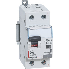 Kombinēts noplūdes automātslēdzis DX3 - 1P+N - 10kA - C16 - 30mA - A tips - N labajā pusē