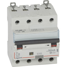 Kombinēts noplūdes automātslēdzis DX3 - 4P - 6kA - C16 - 300mA - AC tips