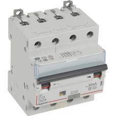 Kombinēts noplūdes automātslēdzis DX3 - 4P - C13 - 6kA - 30mA - A tips