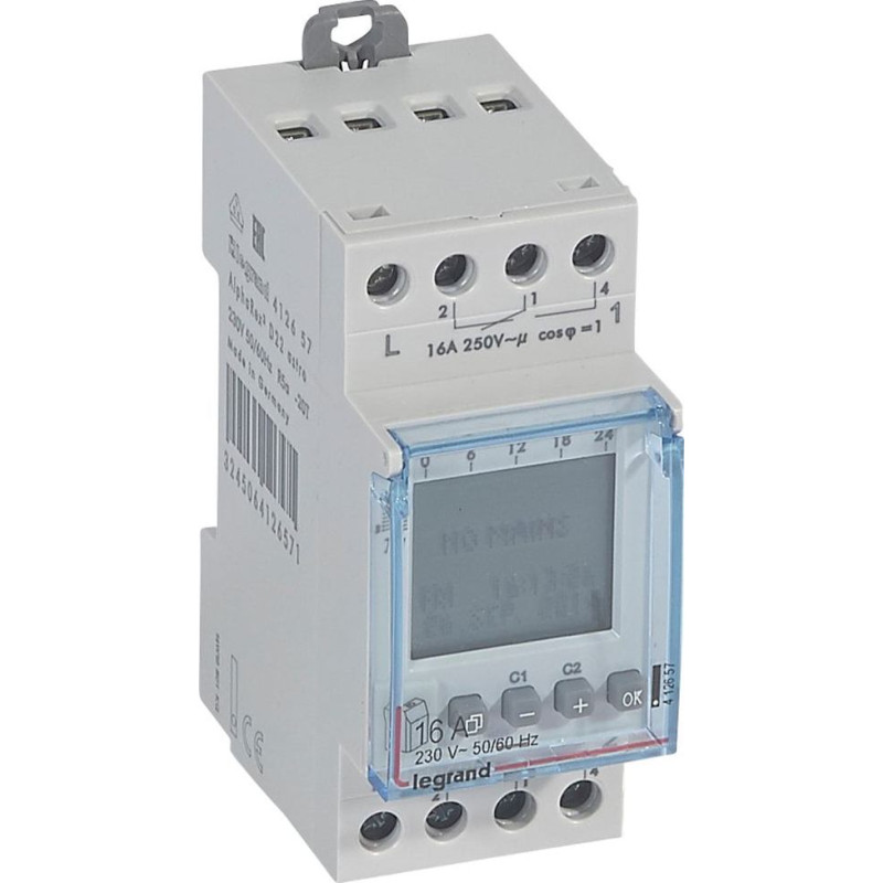 Programmējams laika slēdzis ar digitālu displeju - āra apgaismojumam - 2 izejas