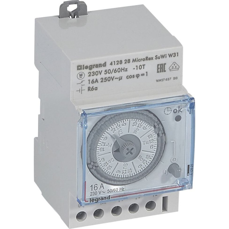 Automātisks analogais laika slēdzis - nedēļas programma - 3 moduļi