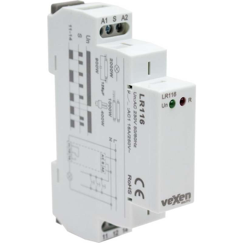 LR116 Impulsa relejs 1CO 16A AC230V