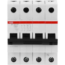 SH203-C63NA Automātslēdzis - 3P+N - 63A - C - (AC) 6 kA