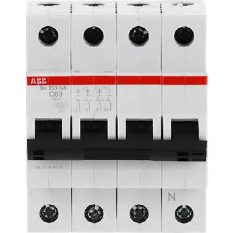 SH203-C63NA Automātslēdzis - 3P+N - 63A - C - (AC) 6 kA