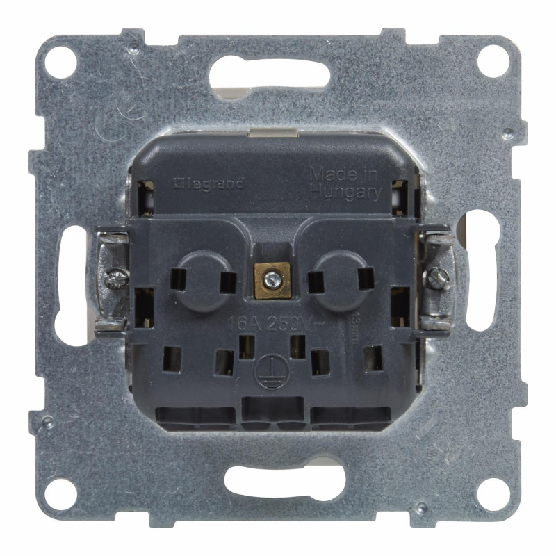 SUNO melna rozete 2P+E ar bērnu aizsardzību